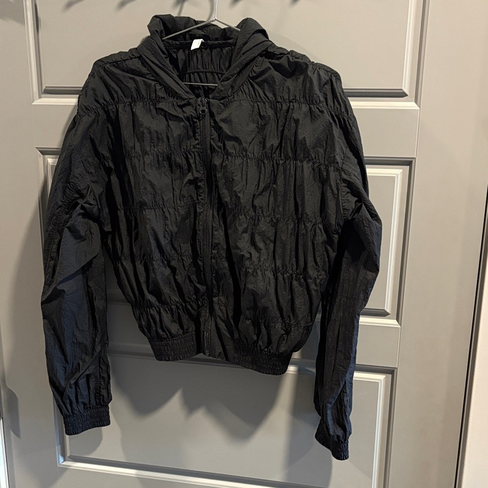 FP Movement by Free People Black Lightweight Hooded Jacket